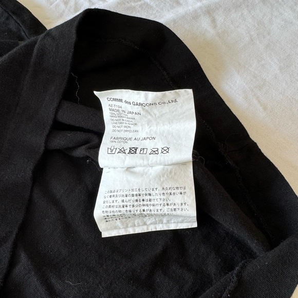 Comme Des Garcons Play Tee Double Heart Black Size Medium - Picture 6 of 6